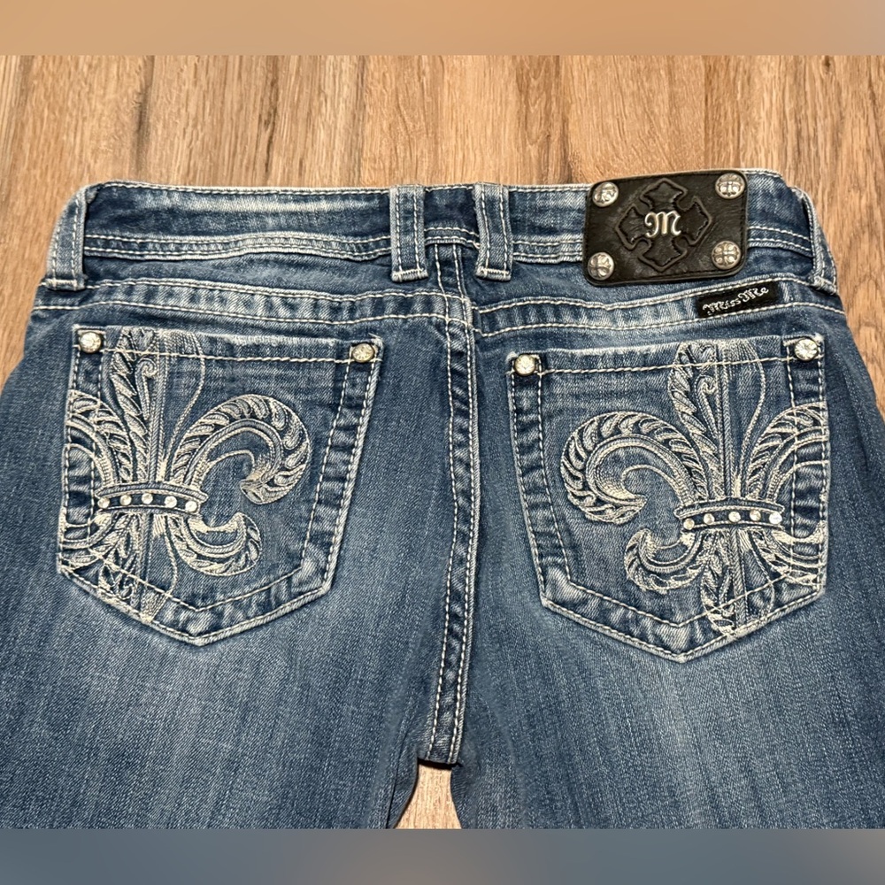 Women's Miss Me Rhinestone Embellished Boot Cut Jeans